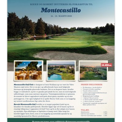 Golfrejse for Forret 2026  Kom med til Montecastillo!
