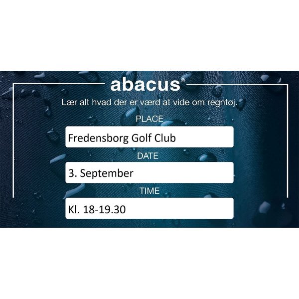 🌧️ Bliv klar til regnvejret med Abacus � eksklusivt event i Fredensborg