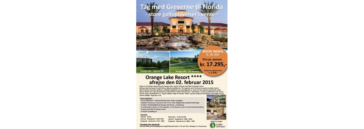Golfrejse til Orlando 2015