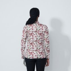 Daily Sports Swirl Print Peached Half Neck