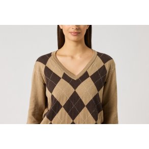 Daily Sports Argyle V-neck Pullover