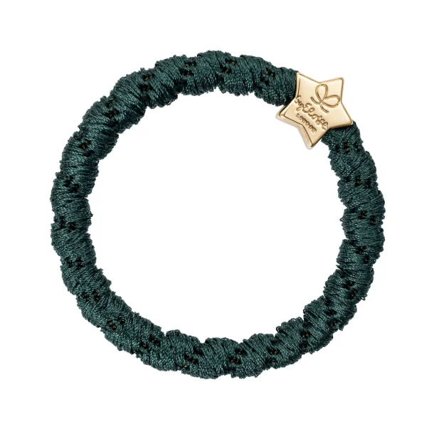 ByEloise Woven Gold Star Bottle Green