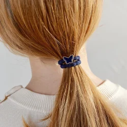 ByEloise Enamel Gold Butterfly Navy