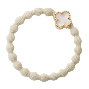 ByEloise Enamel Gold Quatrefoil Vanilla 