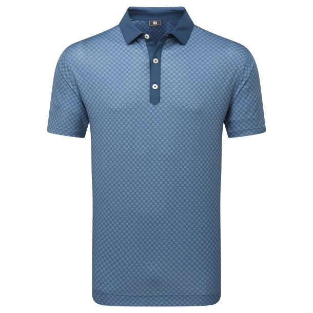 Footjoy  Herre Checker Print Lisle Polo