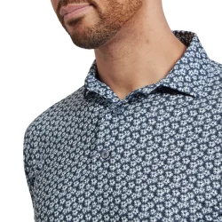 Footjoy Herre Floral Sketch Print Lisle Polo 
