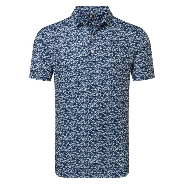 Footjoy Herre Hidden Palm Print Lisle Polo