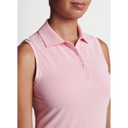 Peter Millar Dame Banded Sport Mesh Button Polo