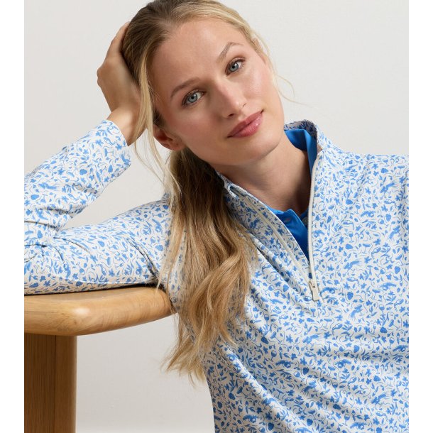 Peter Millar Dame Perth Vino Flora Quarter-Zip 
