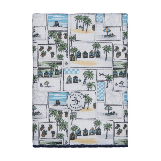 Original Penguin Tropical Postcard Waffle Towel
