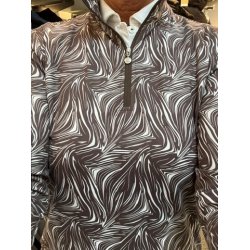 Daily Sports Print Peached Half Neck 