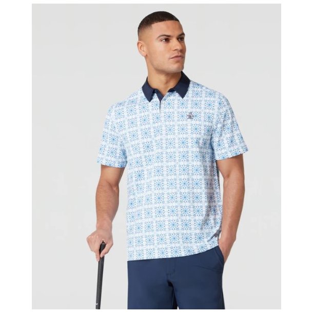 Original Penguin Petes Cocktail Windowpane Herre Polo 
