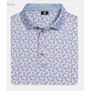 Footjoy Herre Surfs Up Print Lisle Polo 