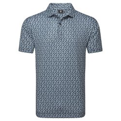 Footjoy Herre Floral Sketch Print Lisle Polo 